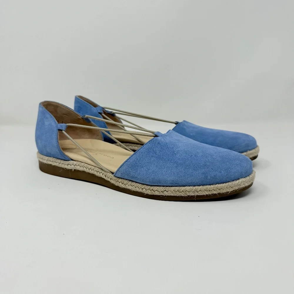 Paul Green Alegra Espadrille In Pacific Soft Suede Sz 9